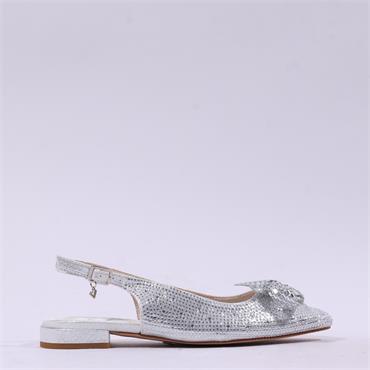 Una Healy Foolish Slingback Bow Tie Pump - Silver Sparkle